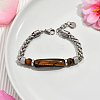 Natural Tiger Eye Round Beaded Bracelets LS-PO7911-3