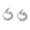 Brass with Cubic Zirconia Cuff Earrings Findings KK-B087-14P-1