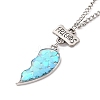 Best Friends Alloy Pendant Necklaces NJEW-K124-02B-P-6