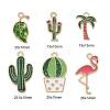 60Pcs 6 Styles Alloy Enamel Pendants X1-ENAM-LS0001-04LG-2