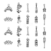 100Pcs 10 Styles Tibetan Style Racer Theme Alloy Pendants TIBEP-CJ0001-86-1