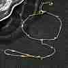 304 Stainless Steel Rhinestone Link Ring Bracelets for Women BJEW-Z140-05G-1