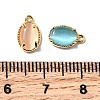 Oval Brass Charms KK-D024-01G-3