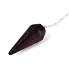Walnut Wood Cone Pointed Dowsing Pendulums AJEW-Q005-02-2