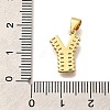 Rack Plating Brass Micro Pave Cubic Zirconia Pendants KK-L226-100G-Y-3