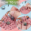 10Pcs Abalone Shell/Paua Shell Pendant Locking Stitch Markers AJEW-BC00021-4