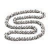 201 Stainless Steel Byzantine Chain Necklace NJEW-F222-30P-1