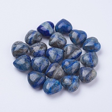 Natural Lapis Lazuli Heart Love Stones DJEW-P009-02A