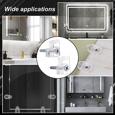 64Sets Plastic Mirror Hanging Kit DIY-CA0003-74-1