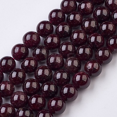 Natural Garnet Beads Strands X-G-J376-37-8mm-1