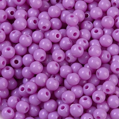 Opaque Acrylic Beads SACR-A007-01C-25-1