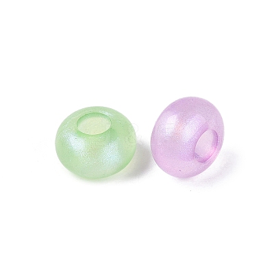 Transparent Acrylic European Beads OACR-Q200-17-1
