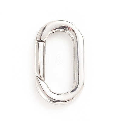 Non-Tarnish 304 Stainless Steel Spring Gate Rings X-STAS-I133-08B-1