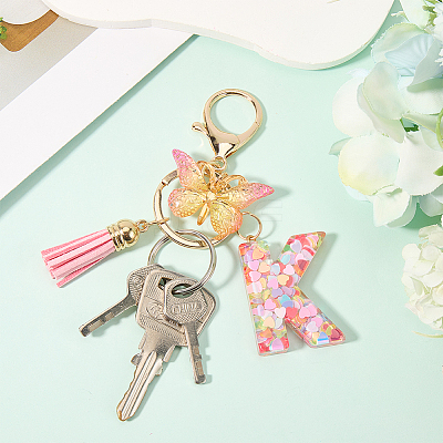 Zinc Alloy Tassel Keychain KEYC-WH20004-12O-1