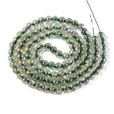 Crackle Transparent Glass Beads Strands GLAA-N030-8mm-01F-1