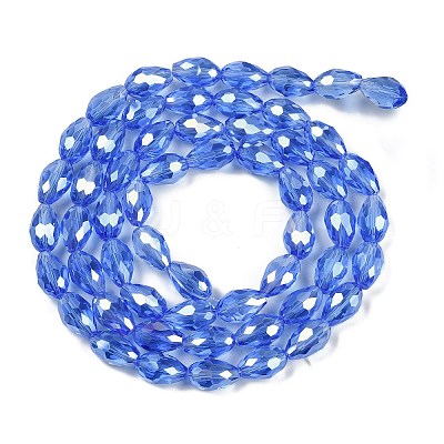 Transparent Electroplate Glass Beads Strands EGLA-N013-T4mm-B10-1