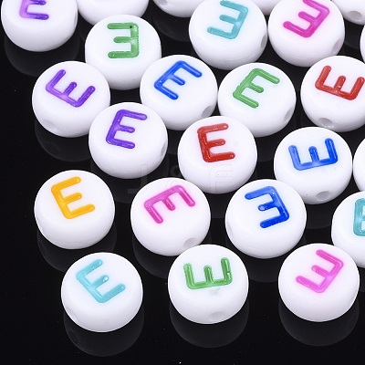 Initial Acrylic Beads OACR-E001-20E-1