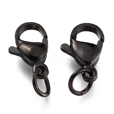 304 Stainless Steel Lobster Claw Clasps Ion Plating(IP) X-STAS-G240-01D-EB-1