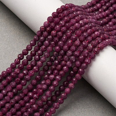 Natural Ruby Beads Strands G-A276-C10-4mm-1