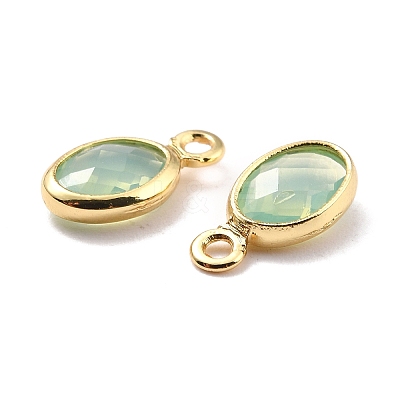 Eco-Friendly Brass with Glass Pendants X-KK-K268-01L-1