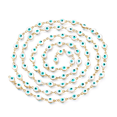 Handmade Enamel Link Chains STAS-I154-02G-1