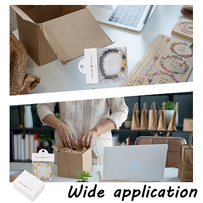 300Pcs 0PP Cellophane Packing Bags with White Paper Card Header ABAG-GO0001-14-1