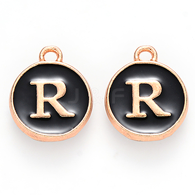 Golden Plated Alloy Charms LS-ENAM-S118-02R-1