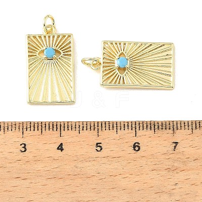 Brass Micro Pave Sky Blue Cubic Zirconia Pendants CU-CBA6938-06G-03-1