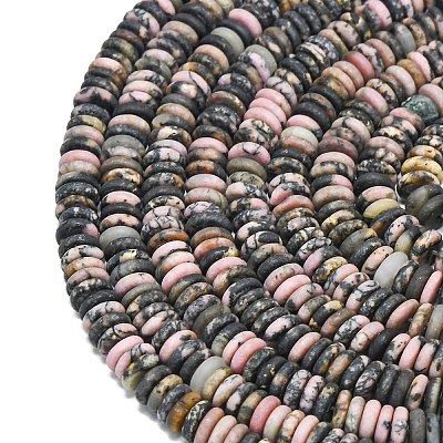 Frosted Natural Rhodonite Beads Strands G-K389-C42-01-1