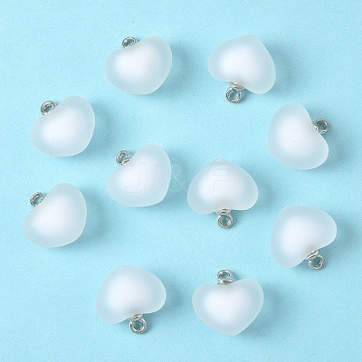 10Pcs Frosted Resin Pendants RESI-YW0004-45F-1