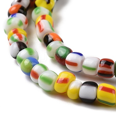 Opaque Handmade Lampwork Beads Strands X-LAMP-H061-04-1