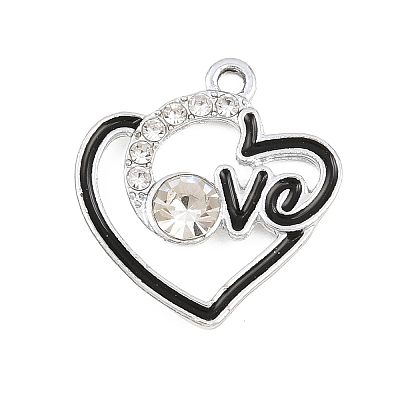Alloy Rhinestone Pendants RB-CBA332B-07C-P-1