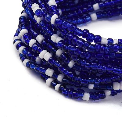 Bohemia Style Glass Beaded Multi-strand Bracelets for Women BJEW-G720-01D-1