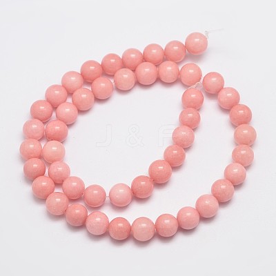 Natural Malaysia Jade Beads Strands G-A146-8mm-B08-1