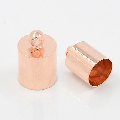 Brass Cord Ends X-KK-D219-10x5-RG-1