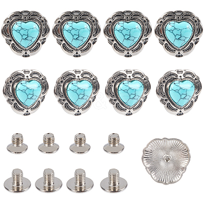 8 Bags Alloy Decorative Rivets BUTT-CP0001-21-1