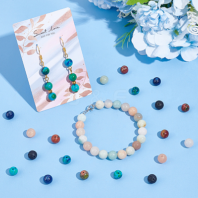 7 Styles Natural Mixed Gemstone Beads Set G-NB0004-39-1