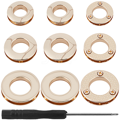 18Pcs 3 Styles Alloy Grommet Eyelet Findings FIND-CL0002-21KCG-1