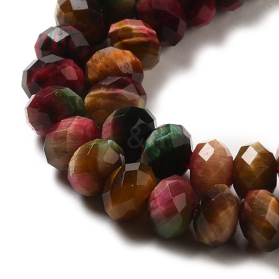 Natural Rainbow Tiger Eye Beads Strands G-NH0002-D03-03-1