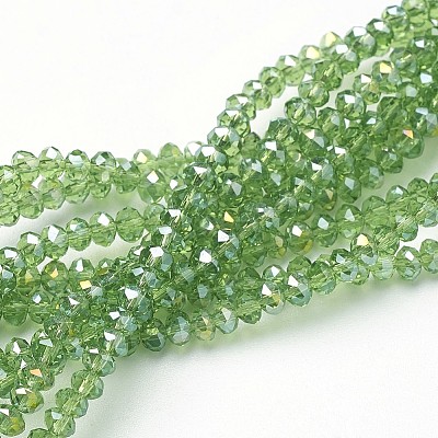 Electroplate Glass Beads Strands LS-EGLA-D020-3x2mm-23-1