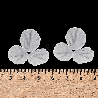 3-Petal Frosted Acrylic Bead Caps SACR-F016-01C-1