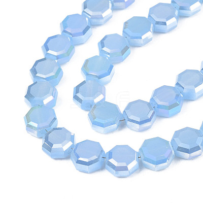 Electroplate Glass Beads Strands EGLA-N002-27-E02-1