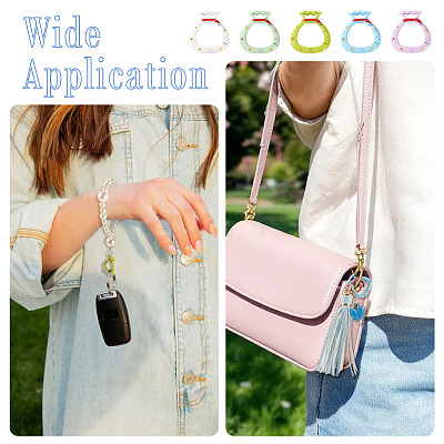 10Pcs 5 Colors Alloy Spring Gate Rings FIND-TA0008-59A-1