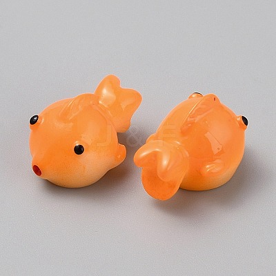 Resin Goldfish Display Ornaments DJEW-WH0001-48-1