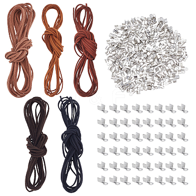 5Pcs 5 Colors Flat Faux Suede Cord LW-CY0001-01-1