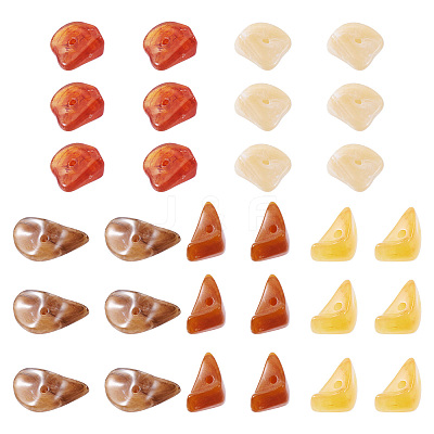 100G 5 Colors Acrylic Imitation Gemstone Beads OACR-TA0002-85-1