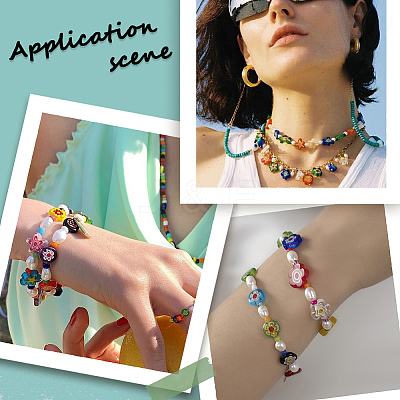 3 Strands 3 Styles Handmade Millefiori Glass Beads Strands LK-PA0001-04A-1