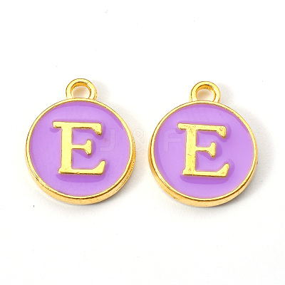 Golden Plated Alloy Enamel Charms ENAM-S118-10E-1