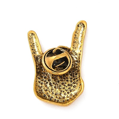 Tibetan Style Gesture Alloy Brooches JEWB-C030-02AG-1