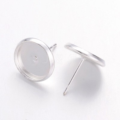 Brass Stud Earring Settings LS-IFIN-Q006-10mm-S-NF-1